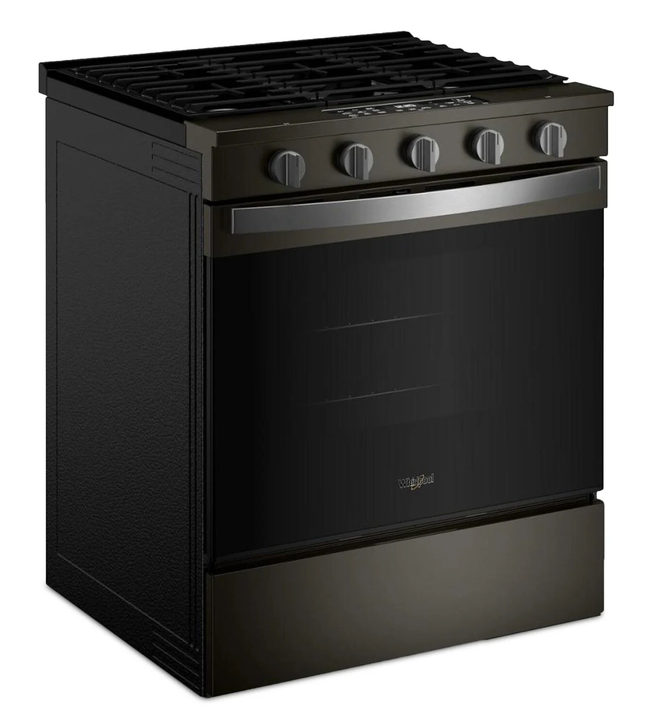Cuisinière Whirlpool 30" 5 pi³ Gaz Air Fry Intelligente Inox Noir WSGS5030SV