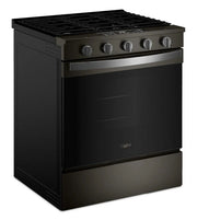 Cuisinière Whirlpool 30" 5 pi³ Gaz Air Fry Intelligente Inox Noir WSGS5030SV