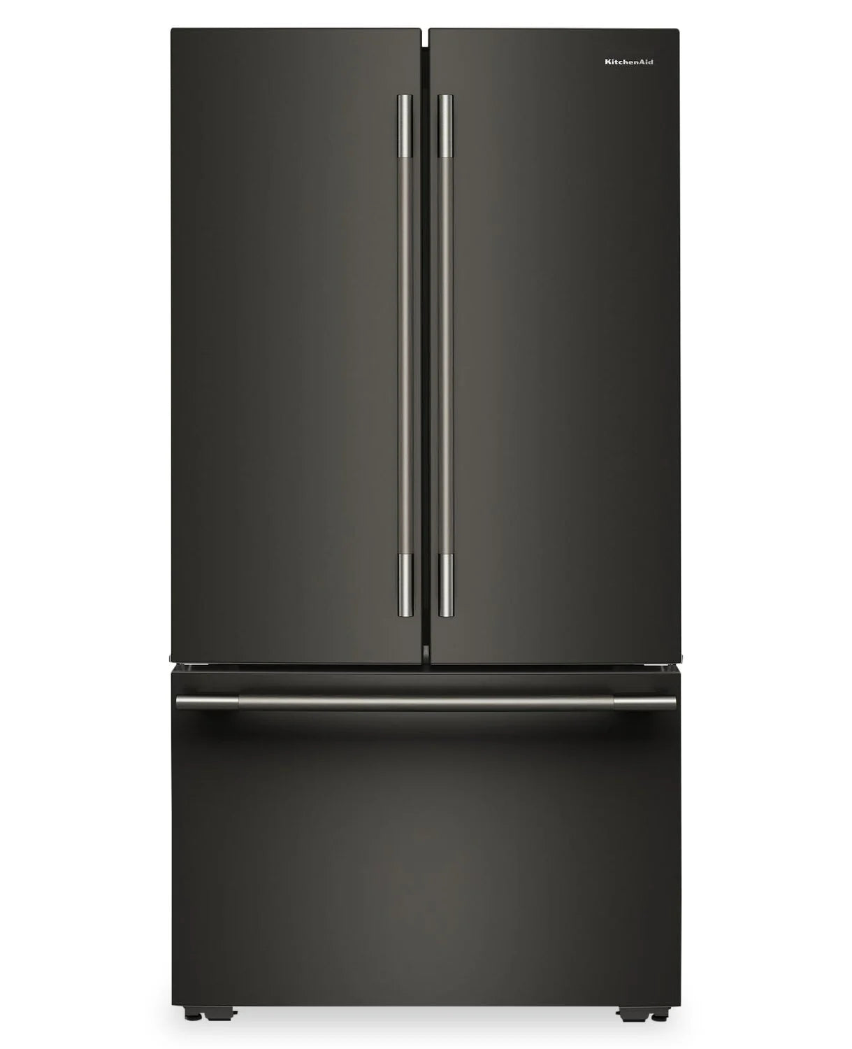 Réfrigérateur KitchenAid 36" 24 pi³ Portes Françaises Minerai Noir Prof. Comptoir KRFC236SBE