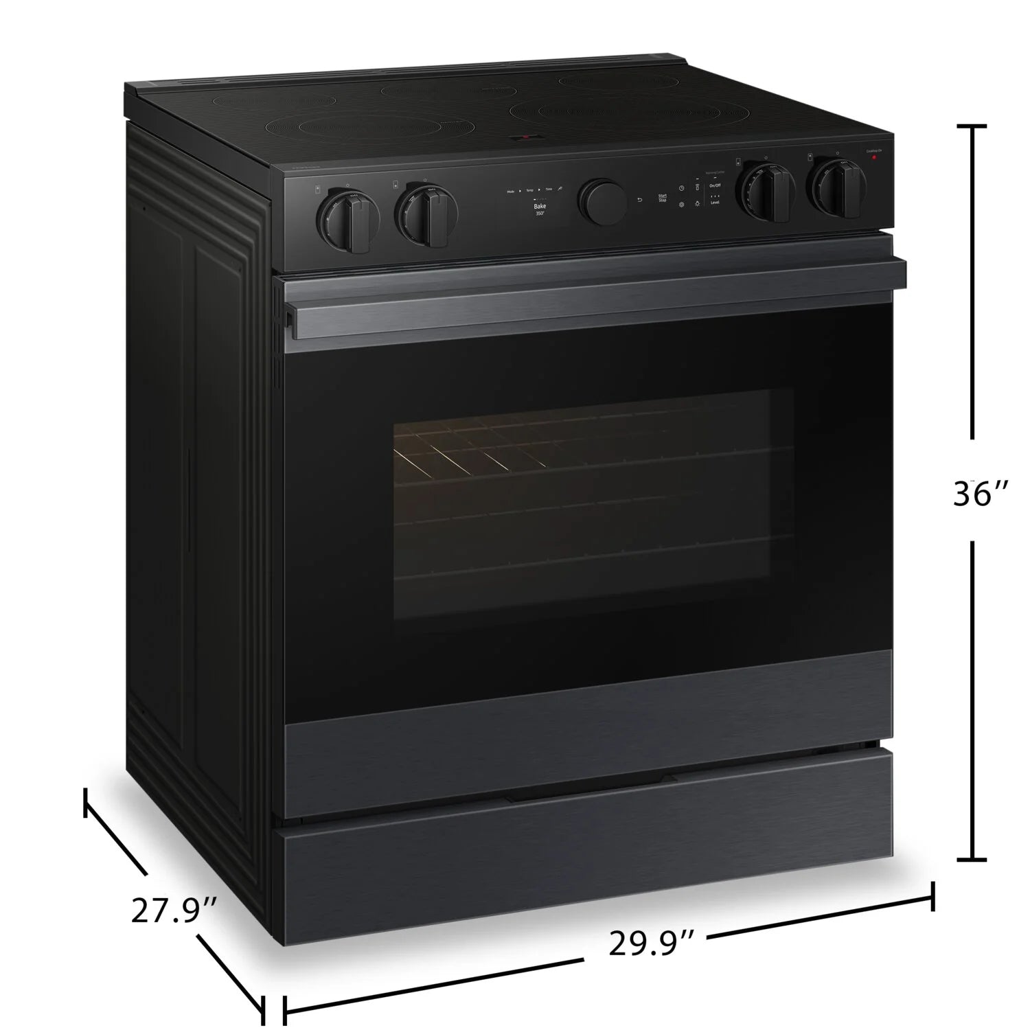Cuisinière Samsung Bespoke 30" 6,3 pi³ Noir Mat Encastrée