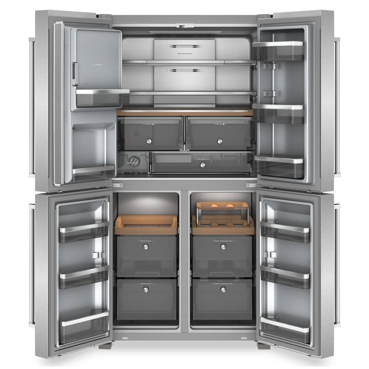 KitchenAid KRQC736RPS | Réfrigérateur 4 Portes 36" Inox
