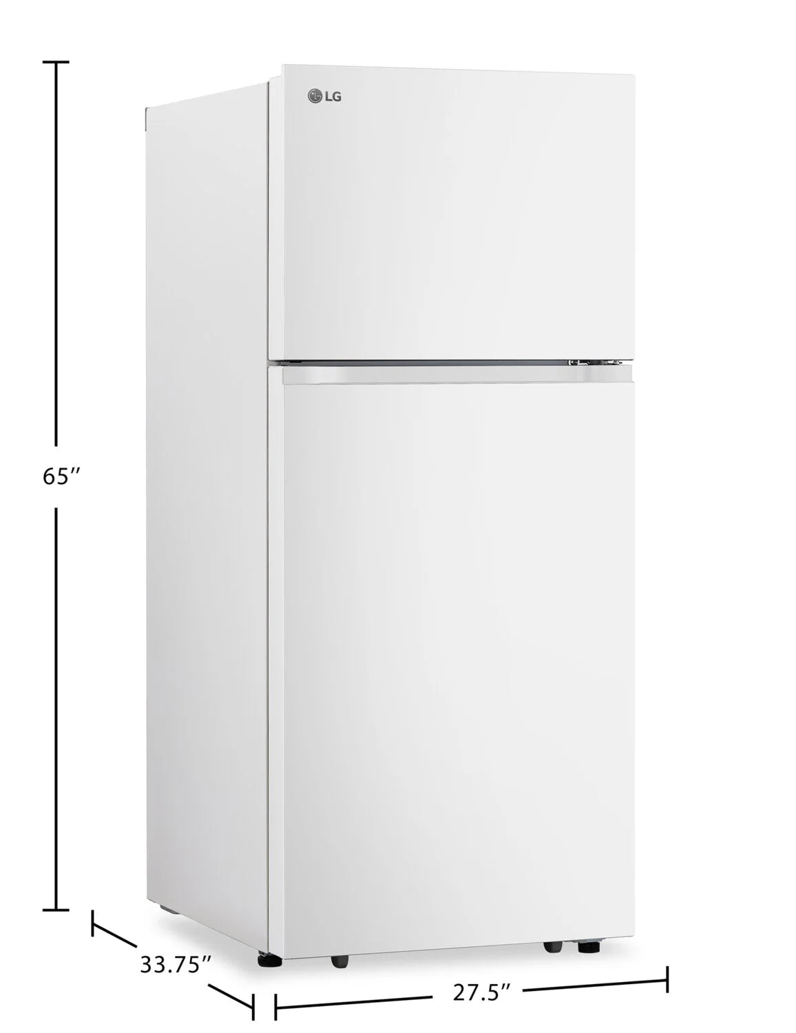 LG 18 cu. ft. Top Freezer Refrigerator Garage Ready White