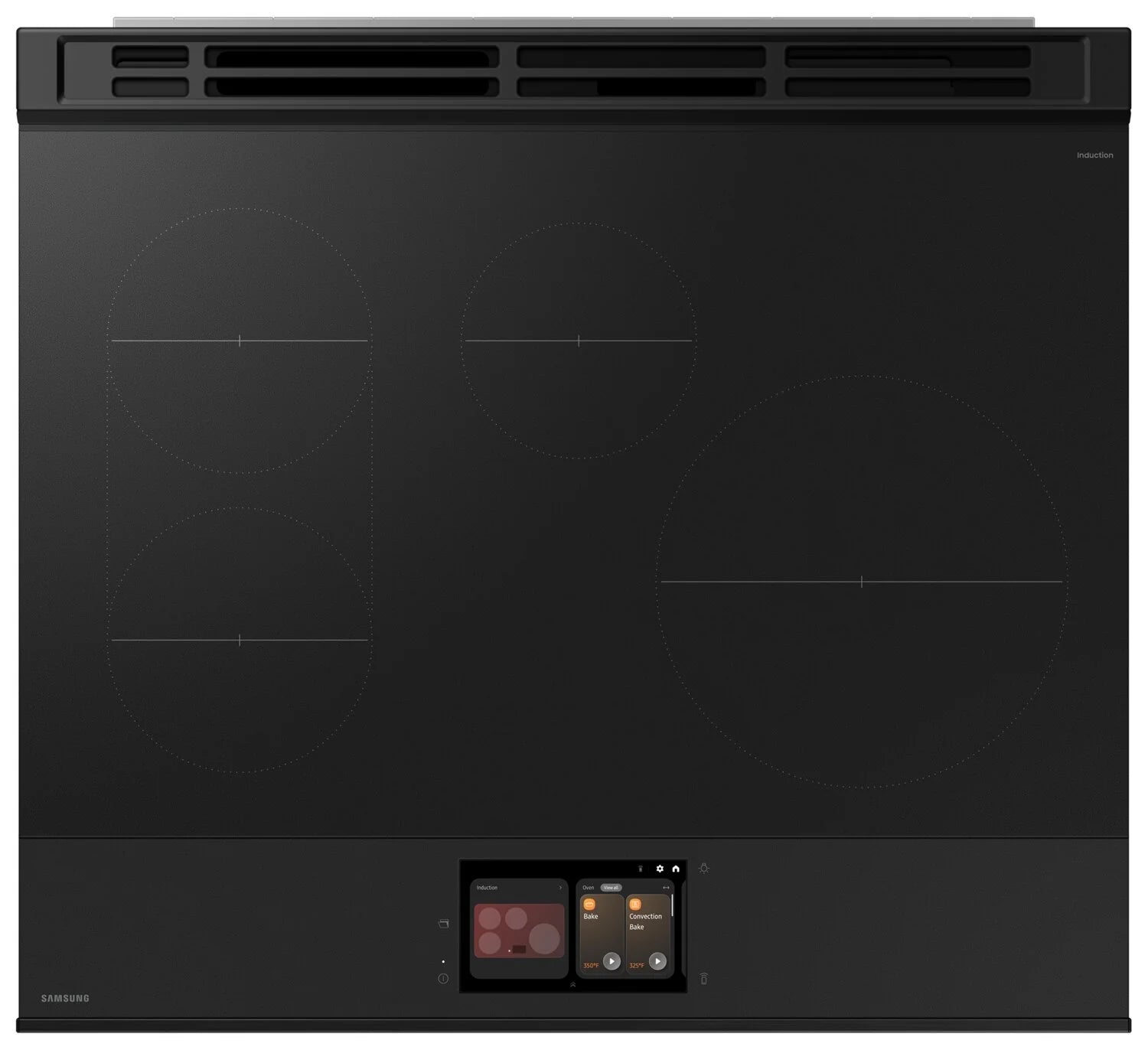Cuisinière à induction Samsung Bespoke 30" avec caméra et IA, Inox
