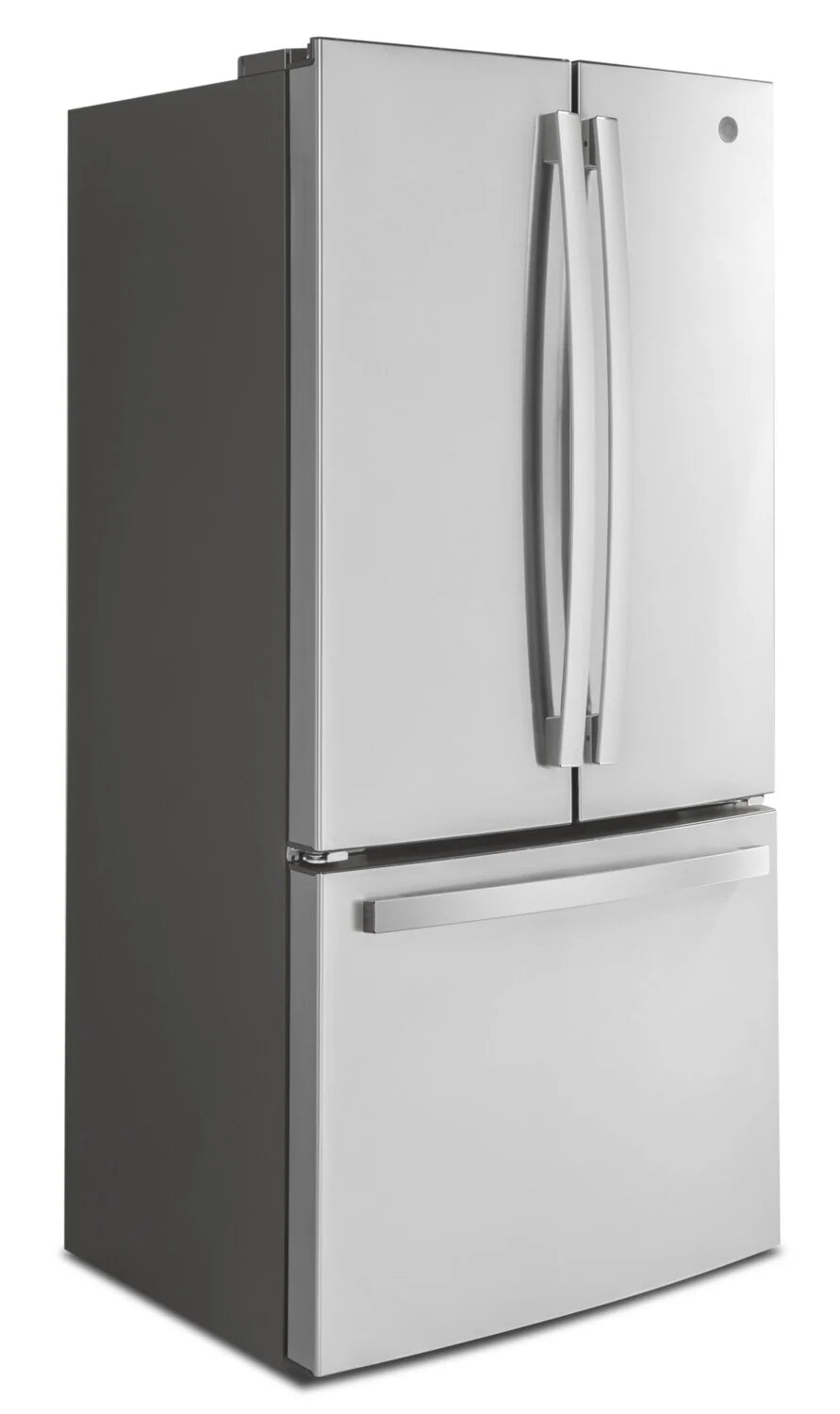 Réfrigérateur GE 33" 18,6 pi³ Portes Françaises Profondeur Comptoir Inox GWE19JYLFS