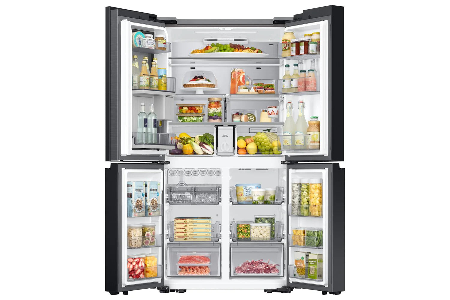 Réfrigérateur Samsung BESPOKE 29 pi³ 4 portes Flex 36 po acier inoxydable