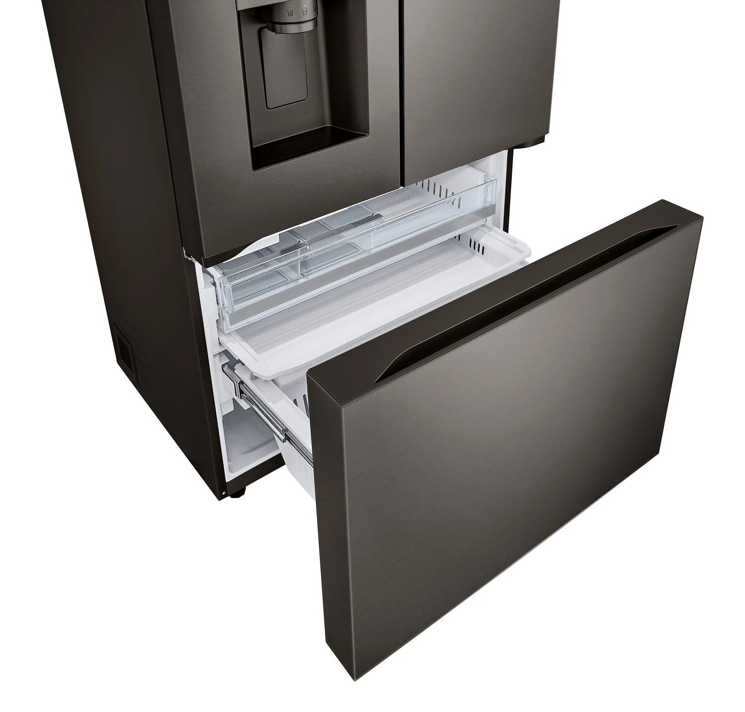 Réfrigérateur LG 26 pi³ Prof. Comptoir Inox Noir 4 Glaces