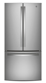 Réfrigérateur GE 33" 18,6 pi³ Portes Françaises Profondeur Comptoir Inox GWE19JYLFS