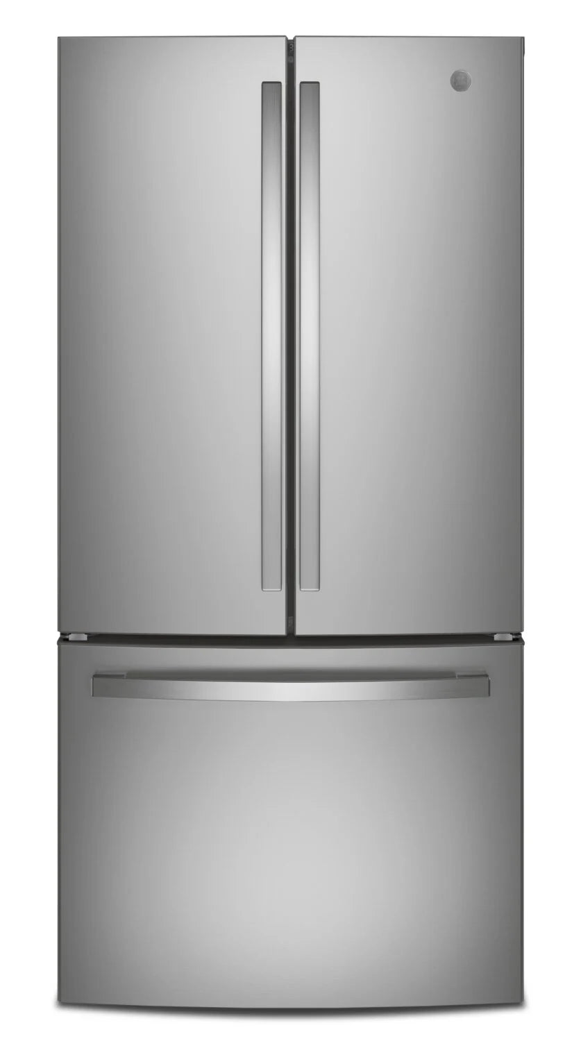 Réfrigérateur GE 33" 18,6 pi³ Portes Françaises Profondeur Comptoir Inox GWE19JYLFS