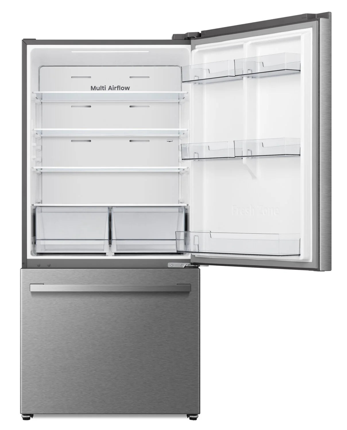 Réfrigérateur Hisense 22,3 pi³ Congélateur Bas Acier inoxydable 31 po