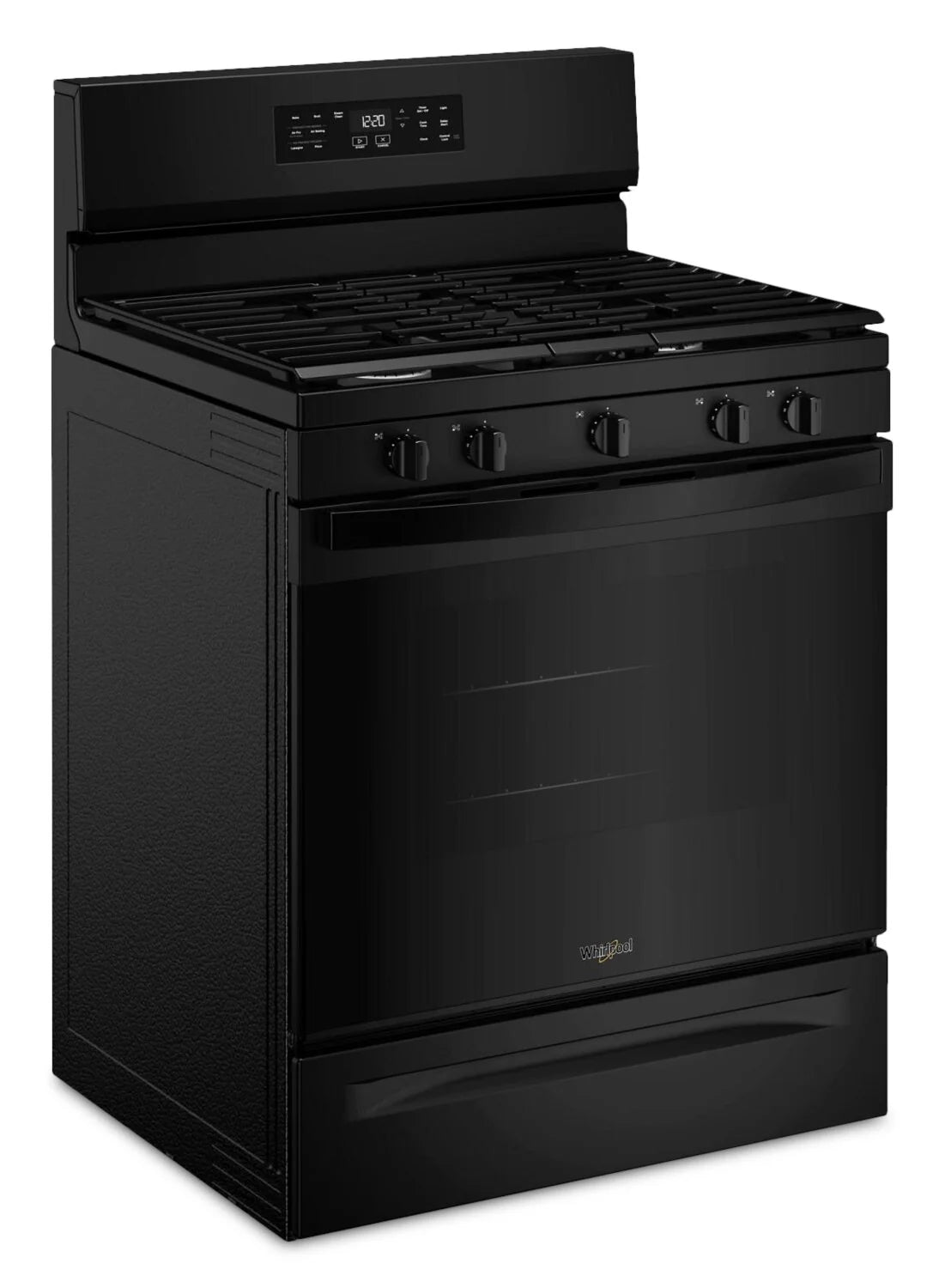 Cuisinière à gaz Whirlpool 5 pi³ Air Fry noire WFGS4530SB