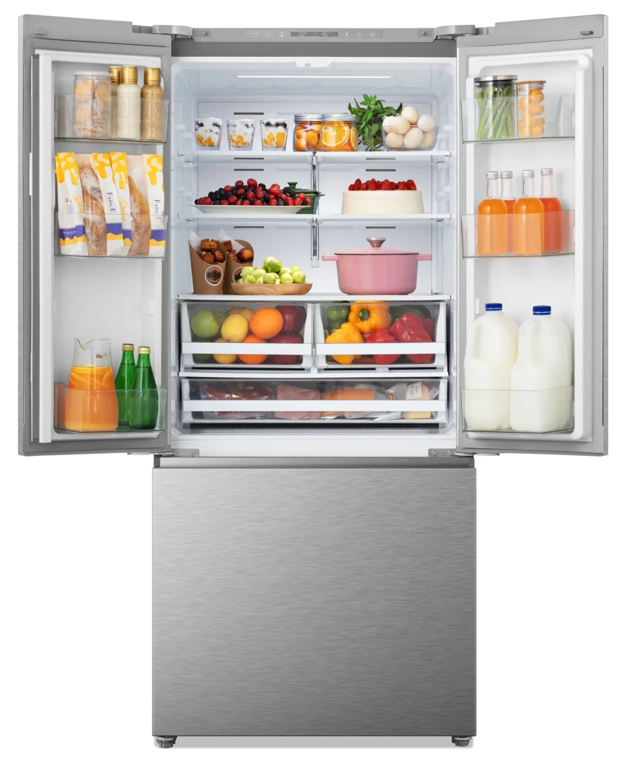 Réfrigérateur Hisense 20,8 pi³ Portes Françaises Inox 30 po