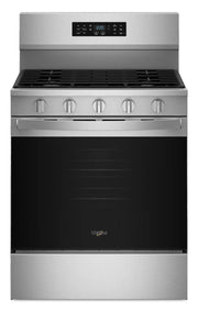 Cuisinière Whirlpool 30" 5 pi³ Gaz Air Fry Intelligente Inox