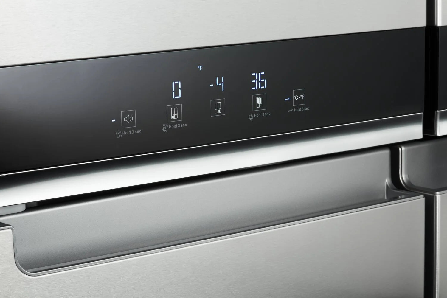 Réfrigérateur Whirlpool 19 pi³ 4 Portes 36" Inox Anti-Traces