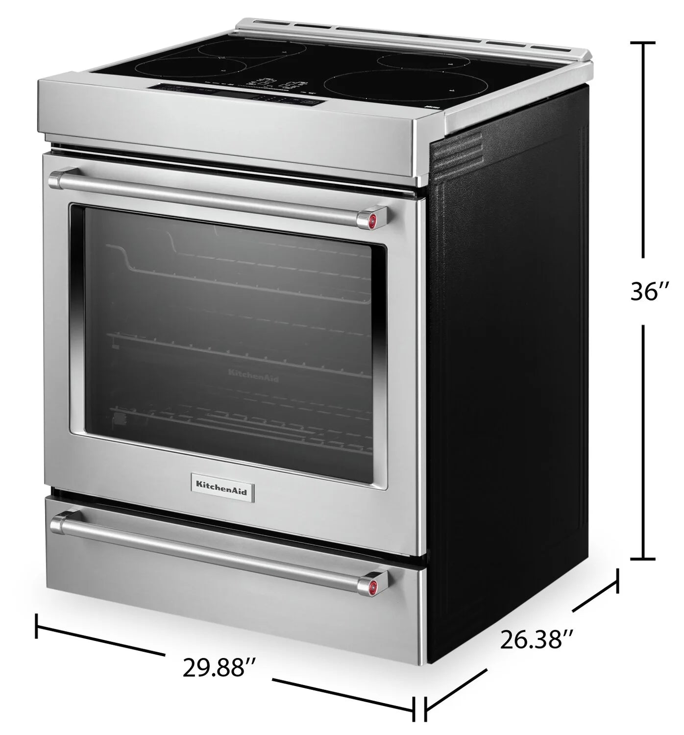 Cuisinière KitchenAid 30" 6,4 pi³ Induction Air Fry Inox