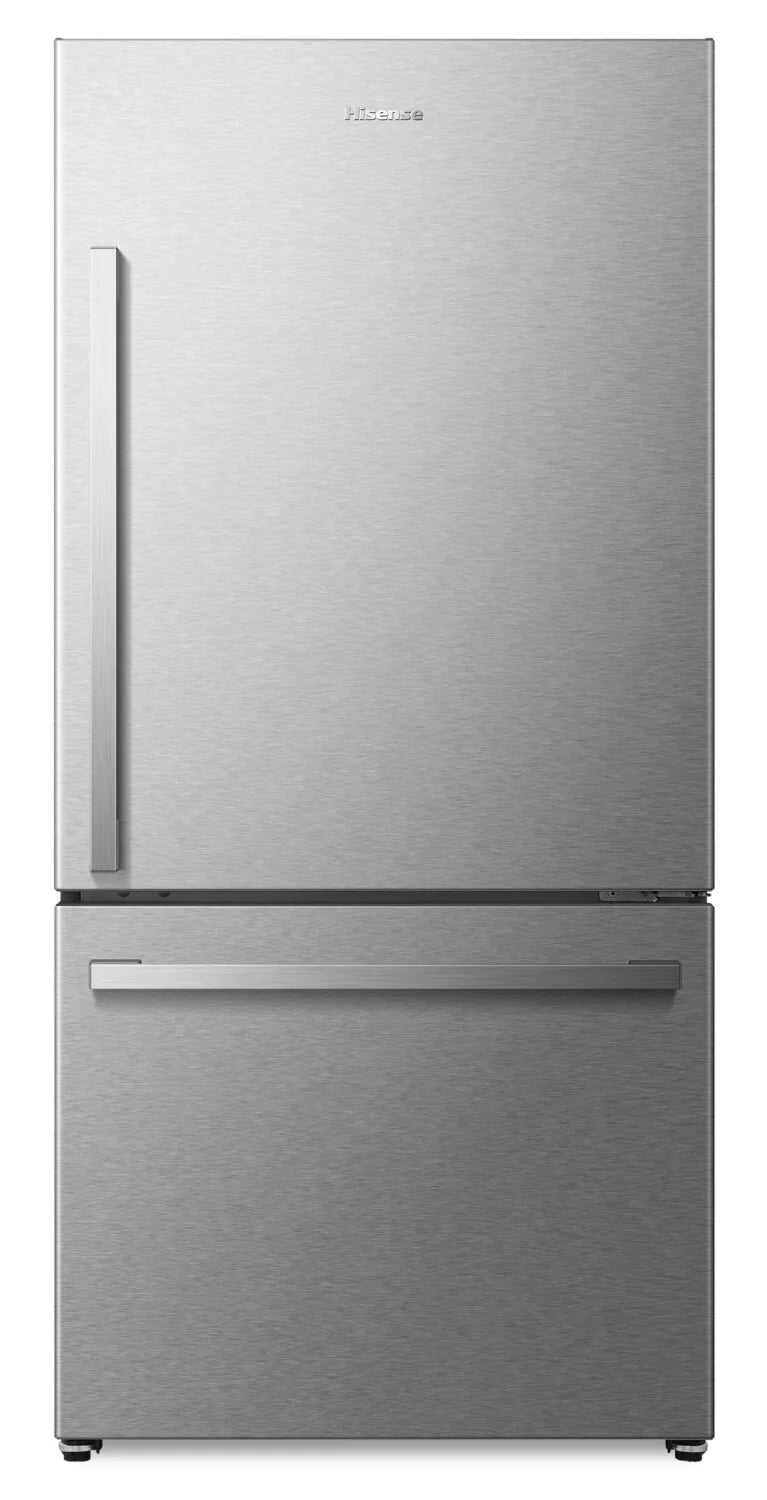 Réfrigérateur Hisense 22,3 pi³ Congélateur Bas Acier inoxydable 31 po