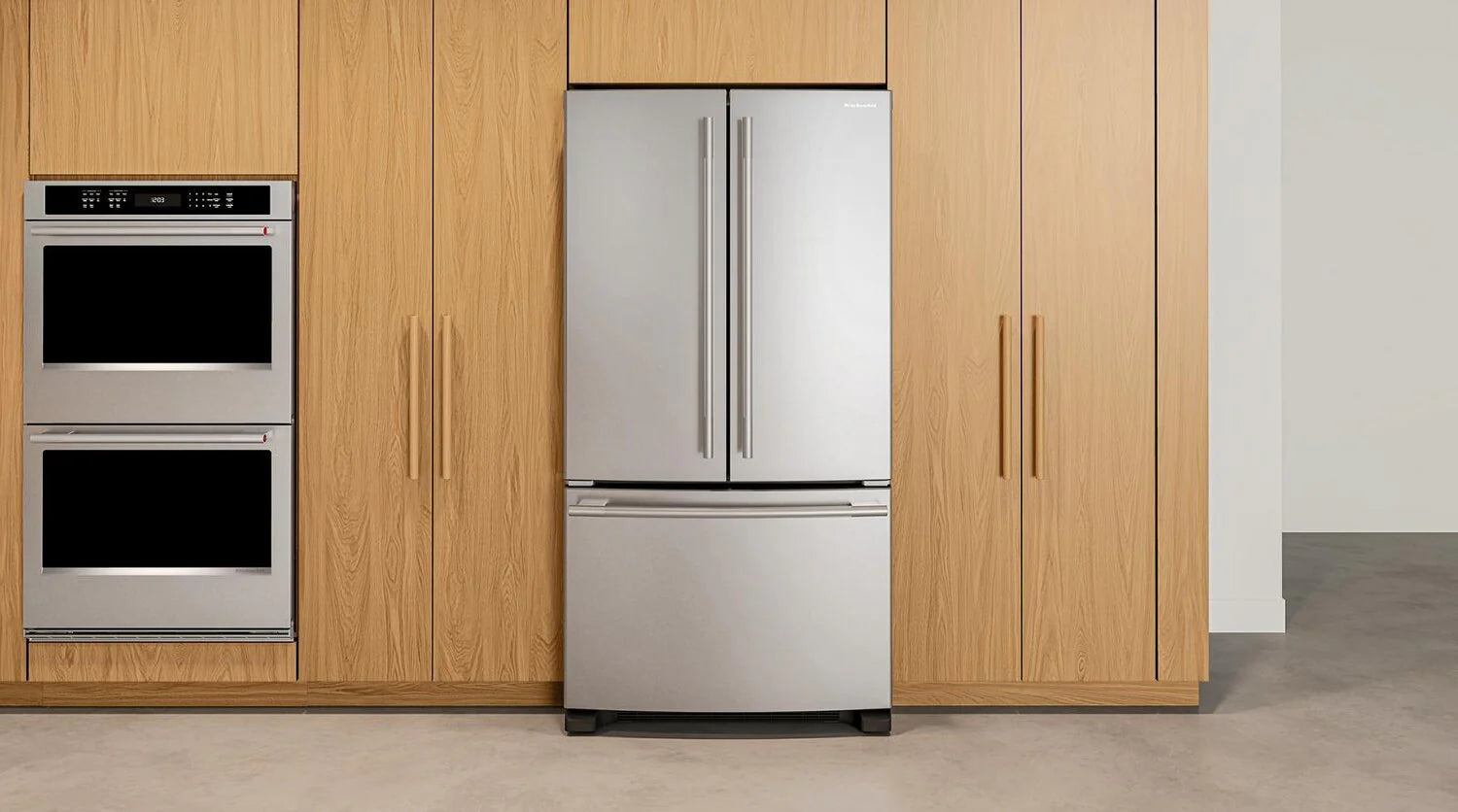 Réfrigérateur KitchenAid 20 pi³ Portes Françaises Inox 36 po