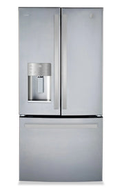 Réfrigérateur GE 23,6 pi³ Portes Françaises Inox 33"