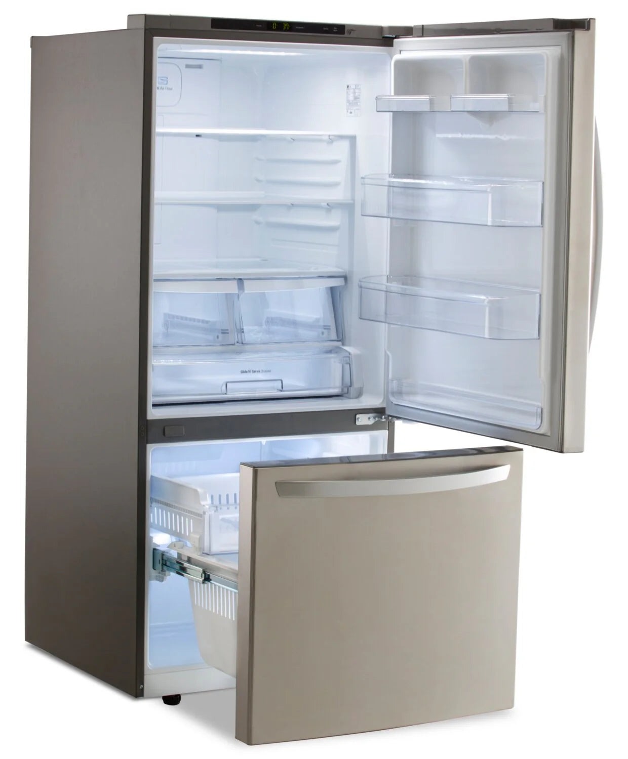 Réfrigérateur LG 22 pi³ Congélateur Bas 30" Inox Smudge-Proof