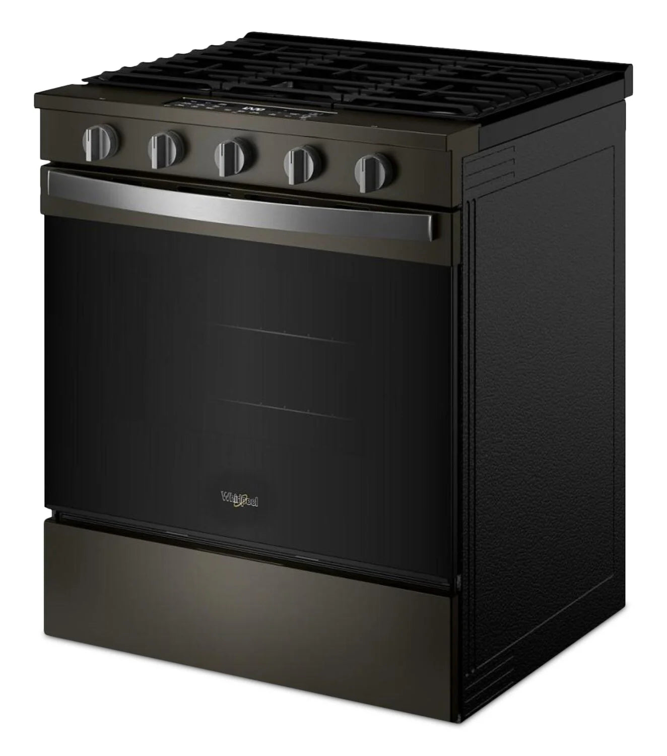 Cuisinière Whirlpool 30" 5 pi³ Gaz Air Fry Intelligente Inox Noir WSGS5030SV