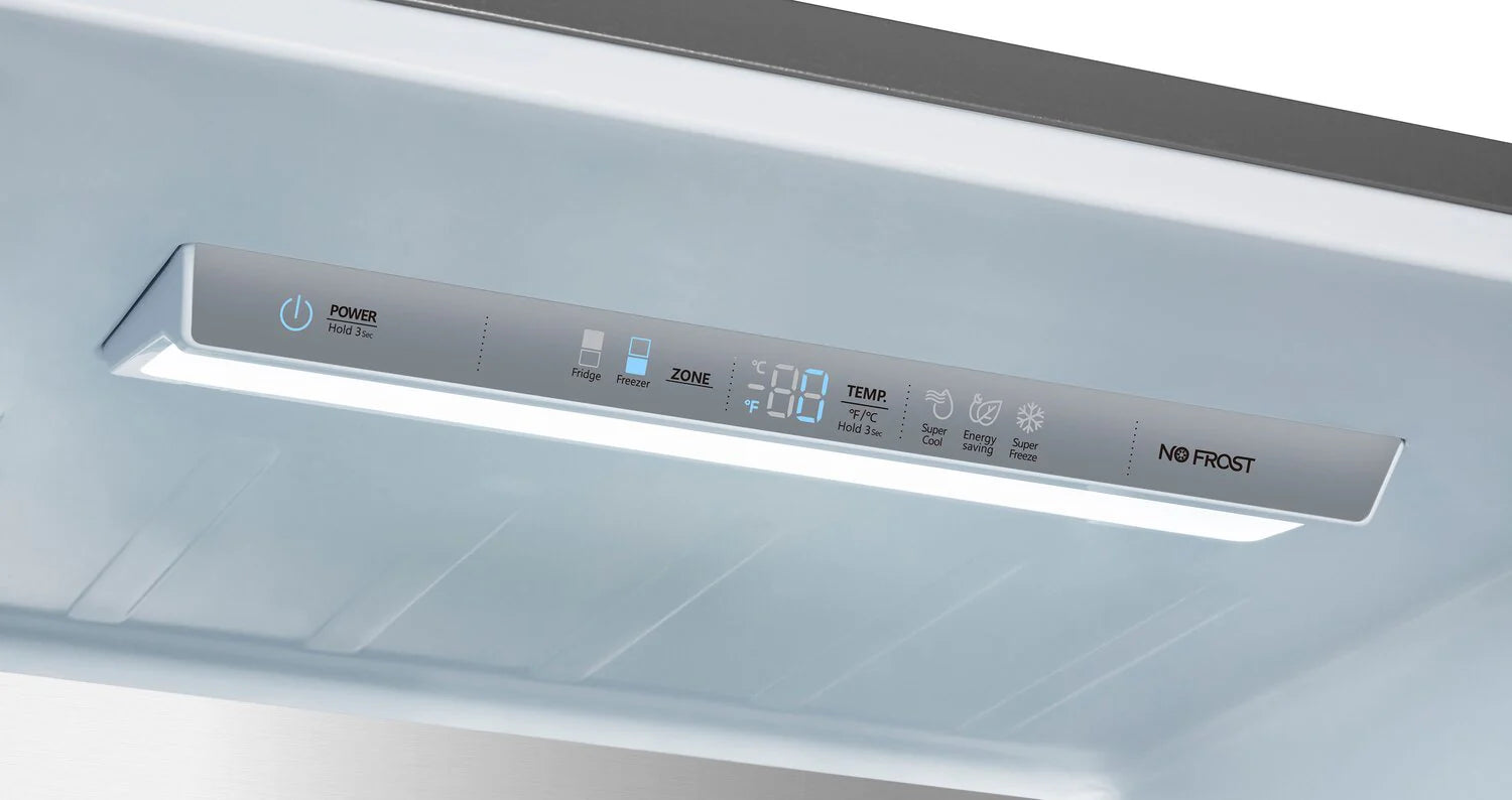 Réfrigérateur Hisense 14,7 pi³ Congélateur Bas Titane 28 po