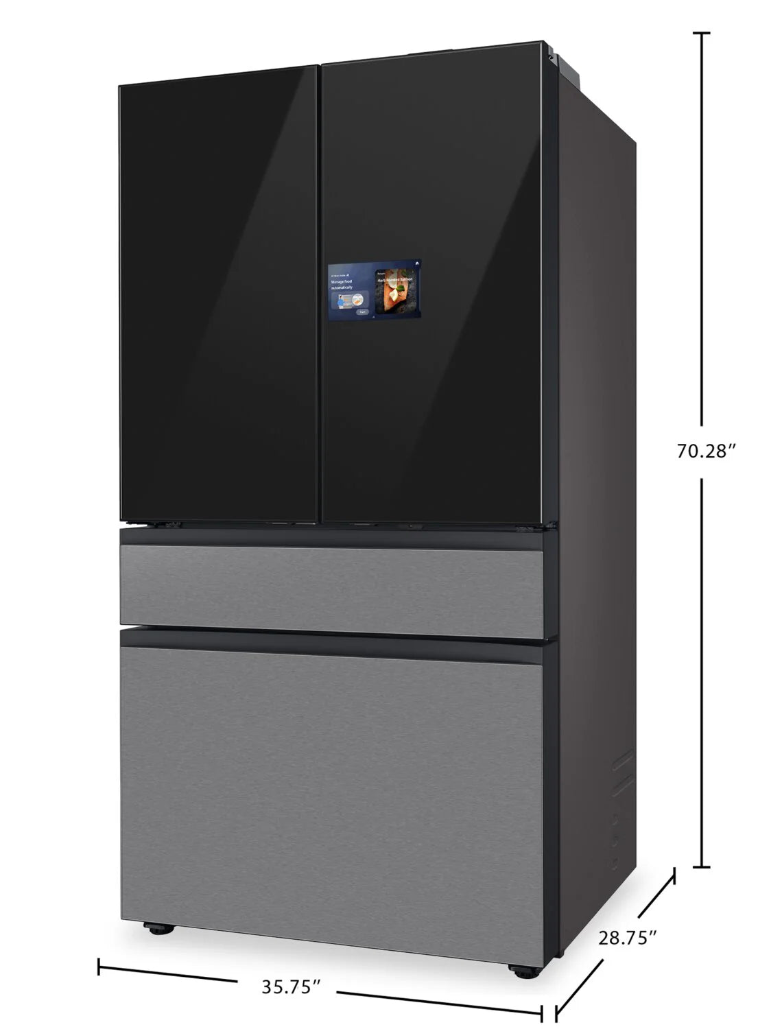 Réfrigérateur Samsung BESPOKE AI 23 pi³ 4 portes Flex 36"