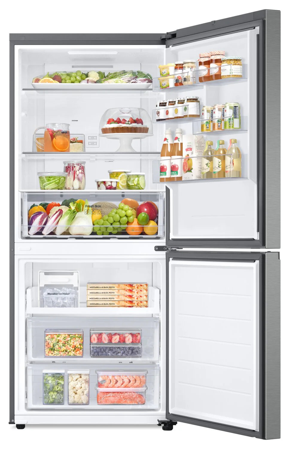 Samsung RB16DG6000SLAA Refrigerator | 30" Bottom Freezer 16 cu ft