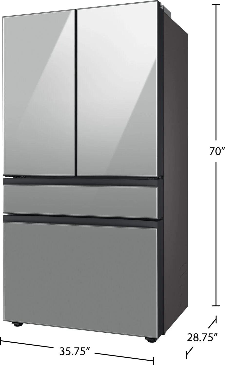 Réfrigérateur Samsung BESPOKE RF23BB8600QLAA | 36" 4 Portes 23 pi³