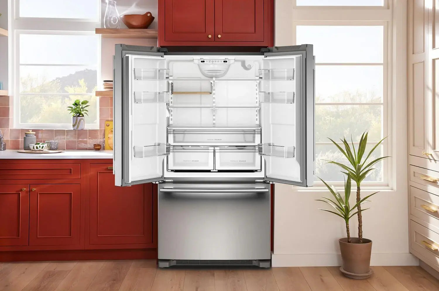 Réfrigérateur KitchenAid 20 pi³ Portes Françaises Inox 36 po