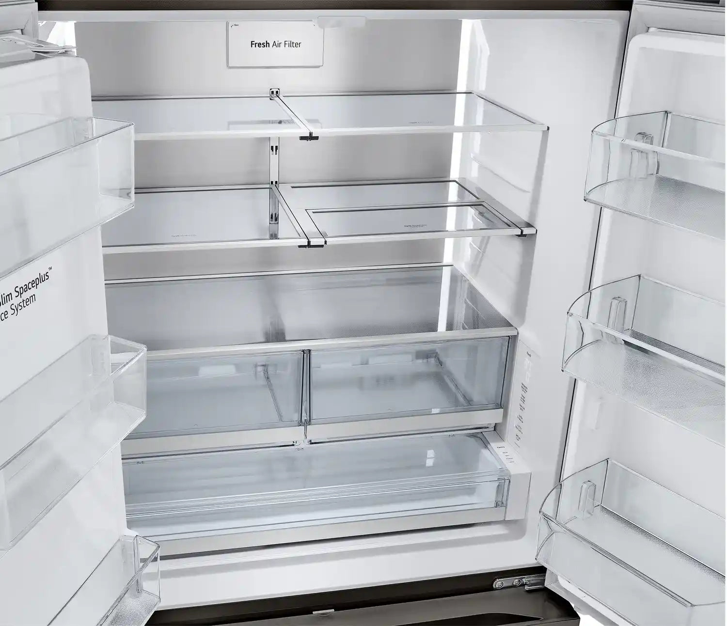 Réfrigérateur LG 26 pi³ Prof. Comptoir Inox Noir 4 Glaces