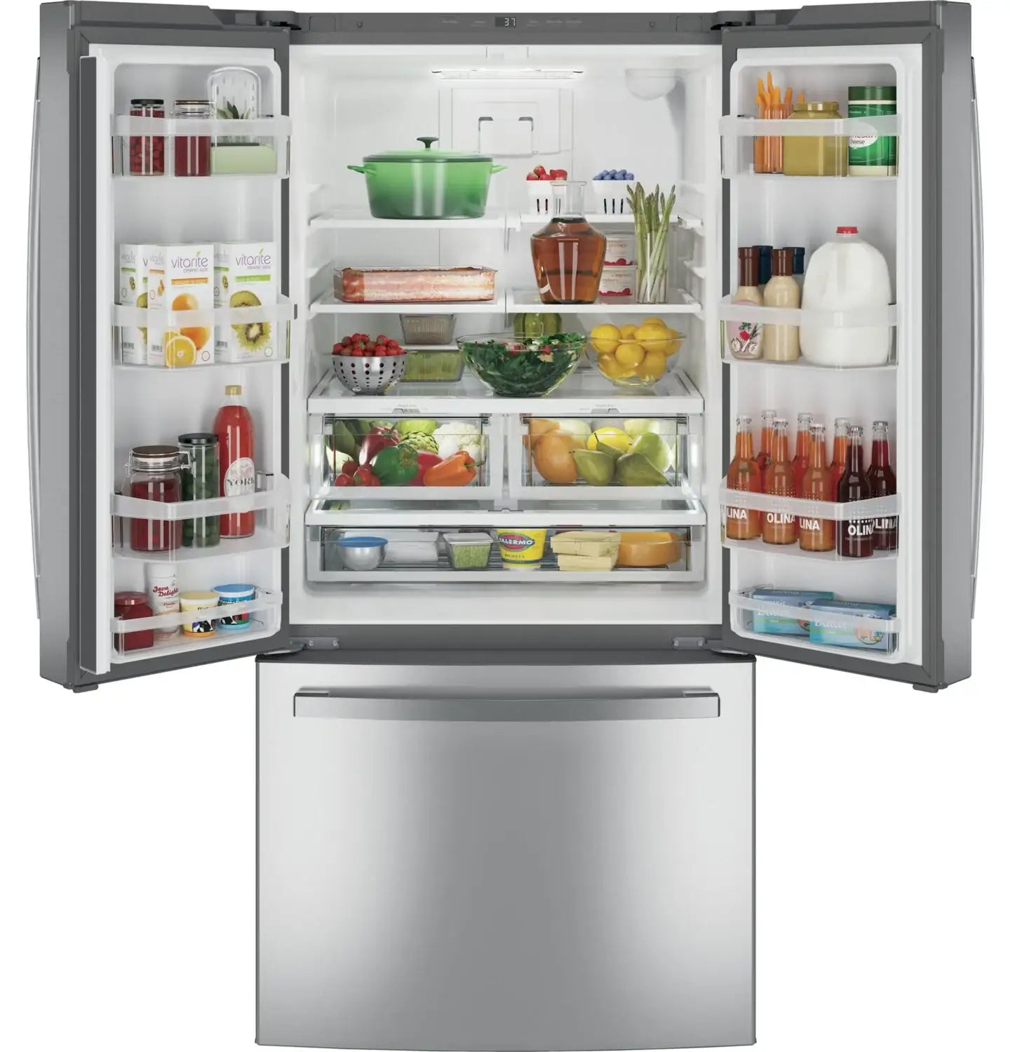 Réfrigérateur GE 24,7 pi³ Portes Françaises Inox 33"