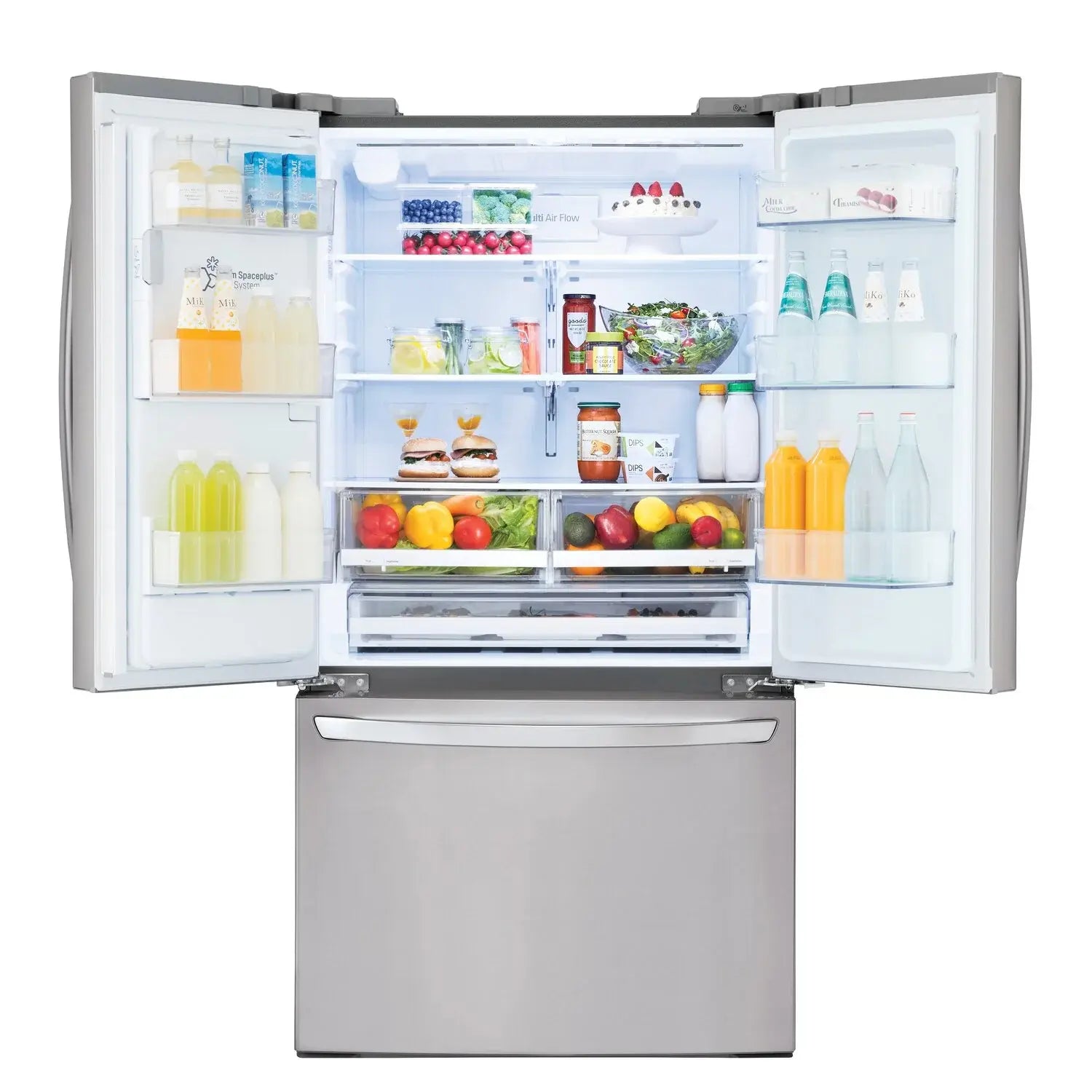 Réfrigérateur LG 36" 27,8 pi³ Portes Françaises Inox Smudge-Proof SlimSpace™ LRFS28XBS