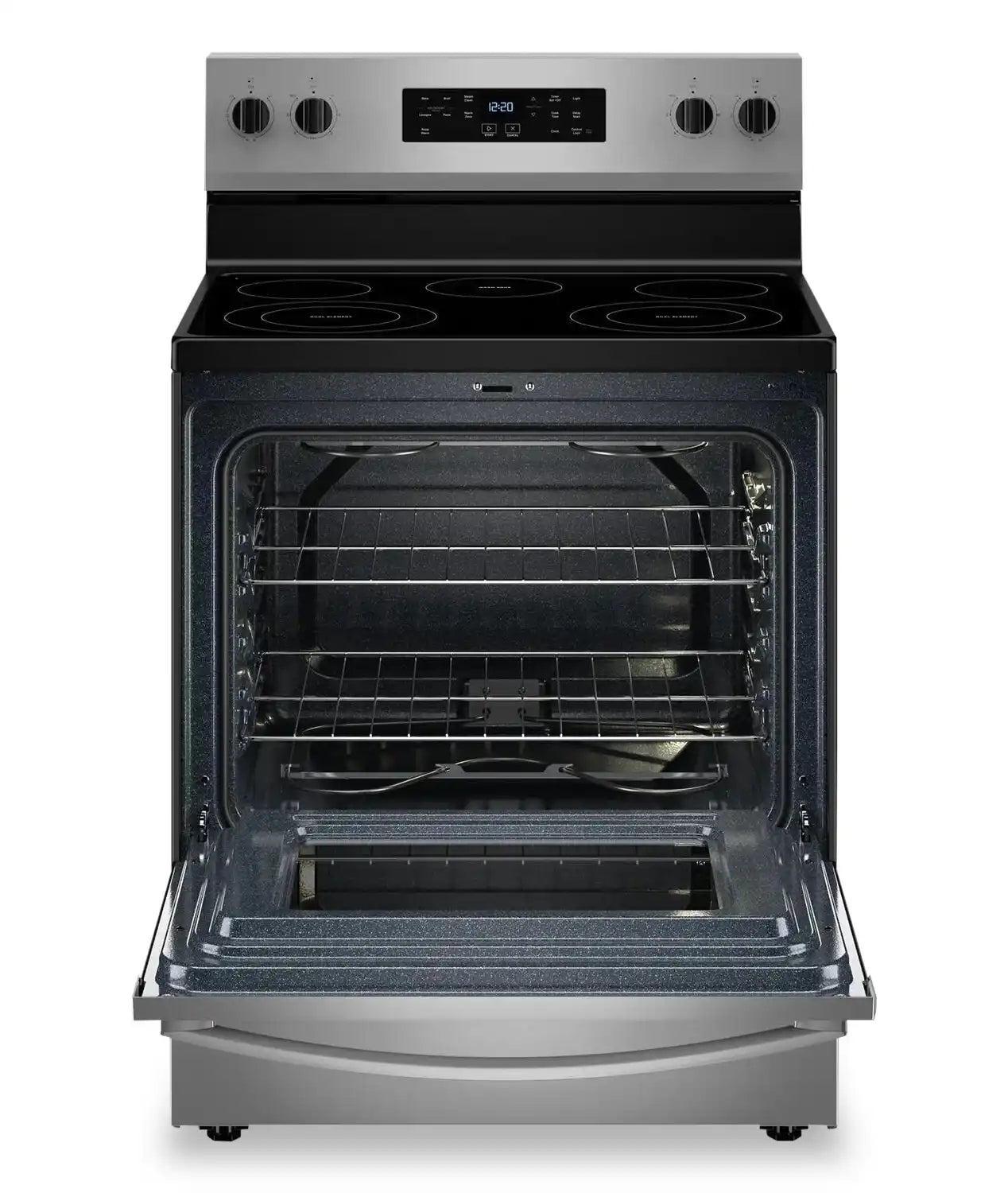 Cuisinière électrique Whirlpool 30" 5,3 pi³ en inox anti-traces à 5 éléments YWFES3330RZ