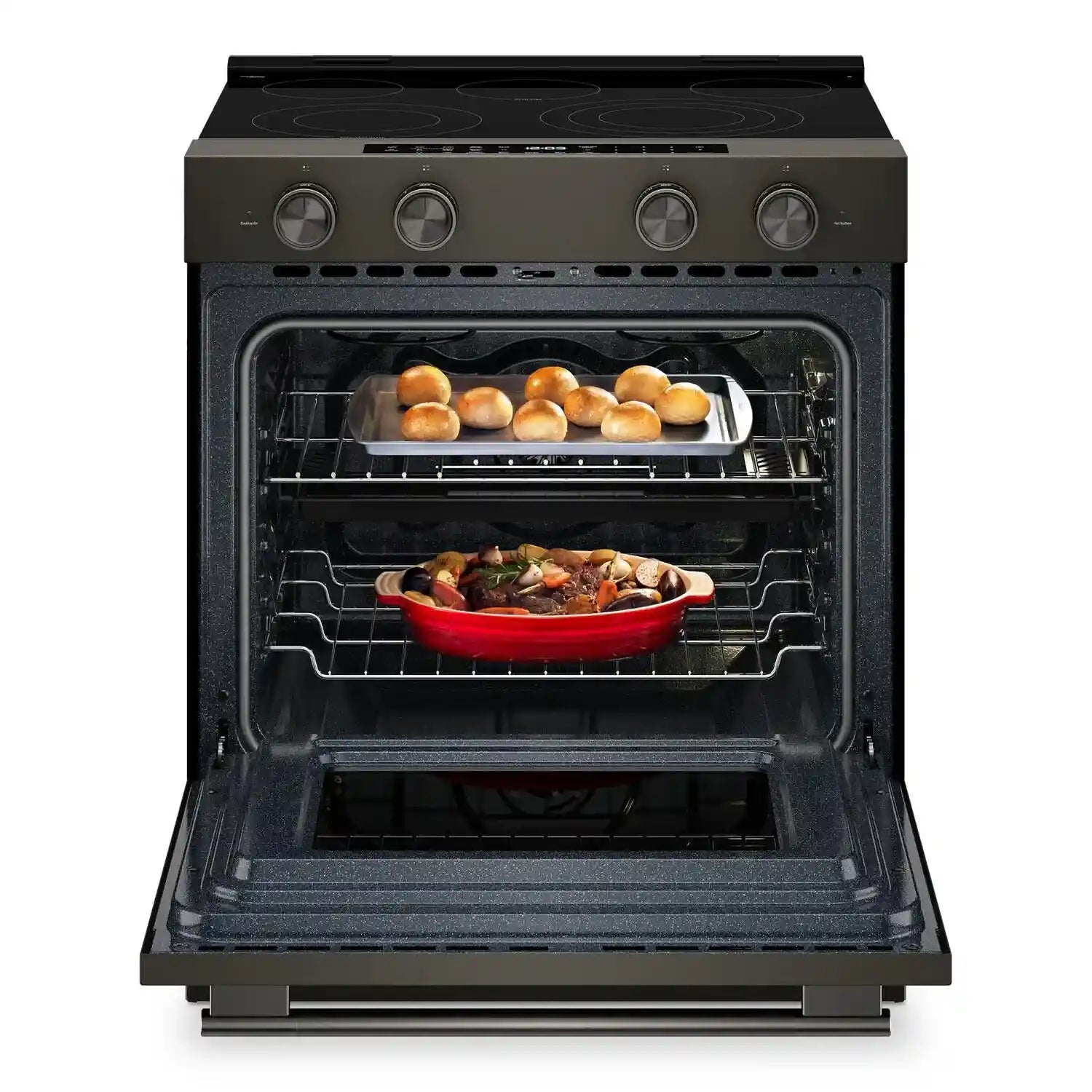 Cuisinière KitchenAid 30" 5,3 pi³ Élec. Intelligente Genièvre