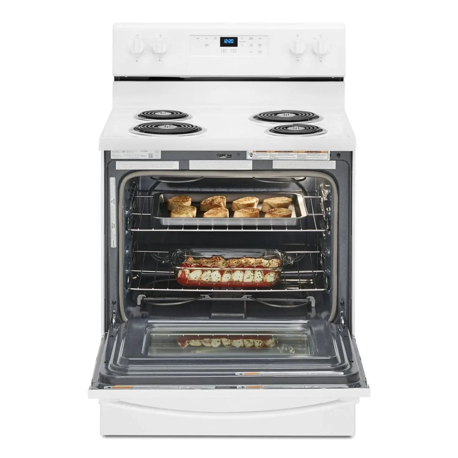 Cuisinière électrique autonettoyante en acier inoxydable Whirlpool de 30 po et 4,8 pi³ YWFC315S0JS