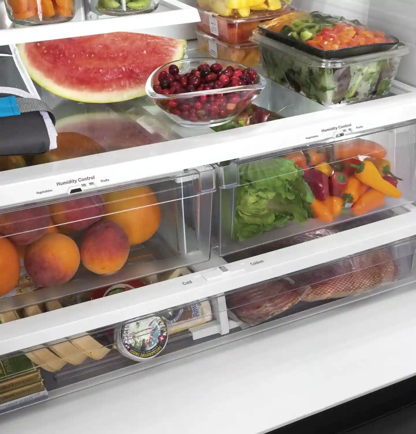 Réfrigérateur GE 24,7 pi³ Portes Françaises Inox 33"