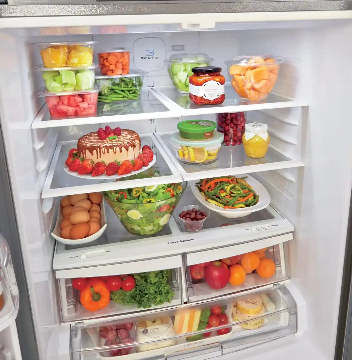 Réfrigérateur LG 30" 21,8 pi³ Portes Françaises Inox avec Distributeur Eau LRFWS2200S