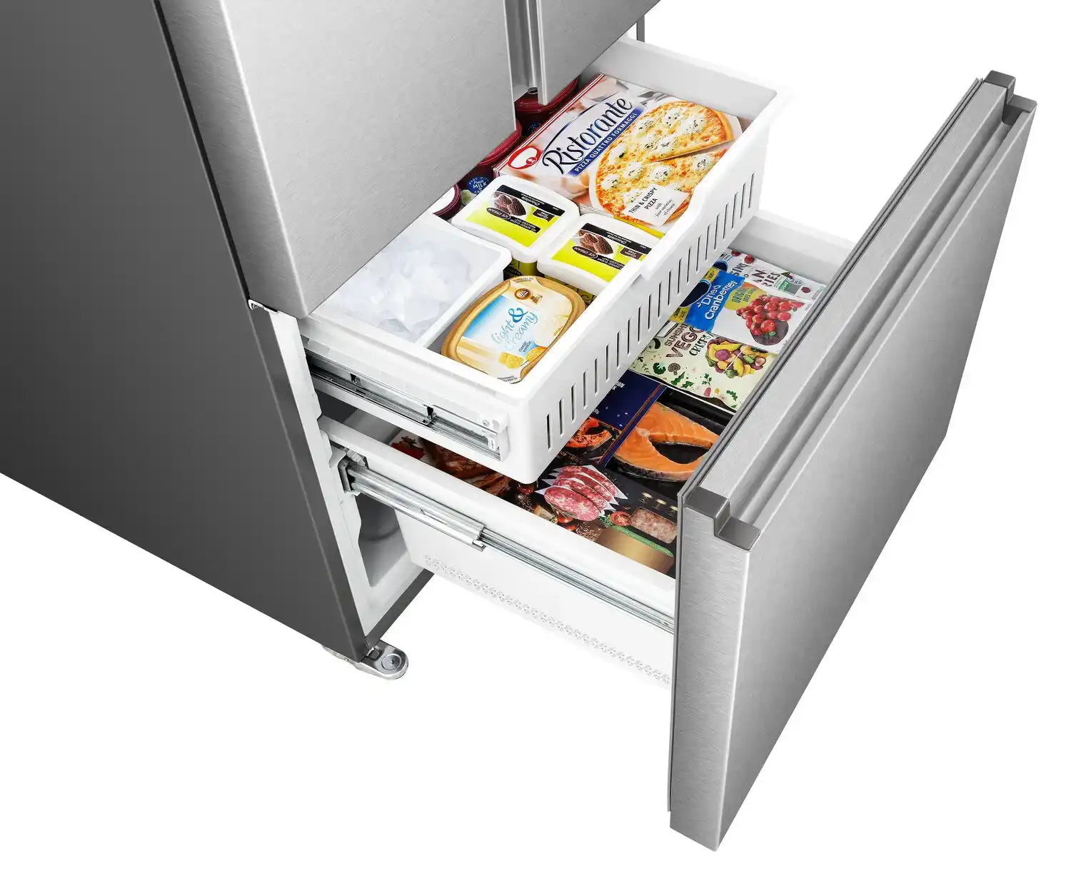 Réfrigérateur Hisense 31" 22,1 pi³ Portes Françaises Inox sans Traces RF22B3FSE