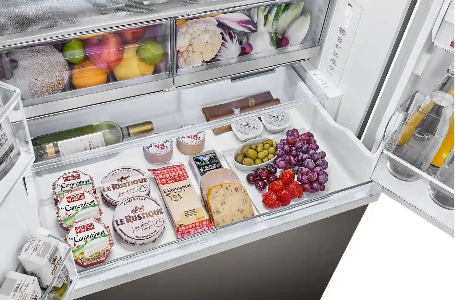 Réfrigérateur LG 26 pi³ Prof. Comptoir Inox Noir 4 Glaces