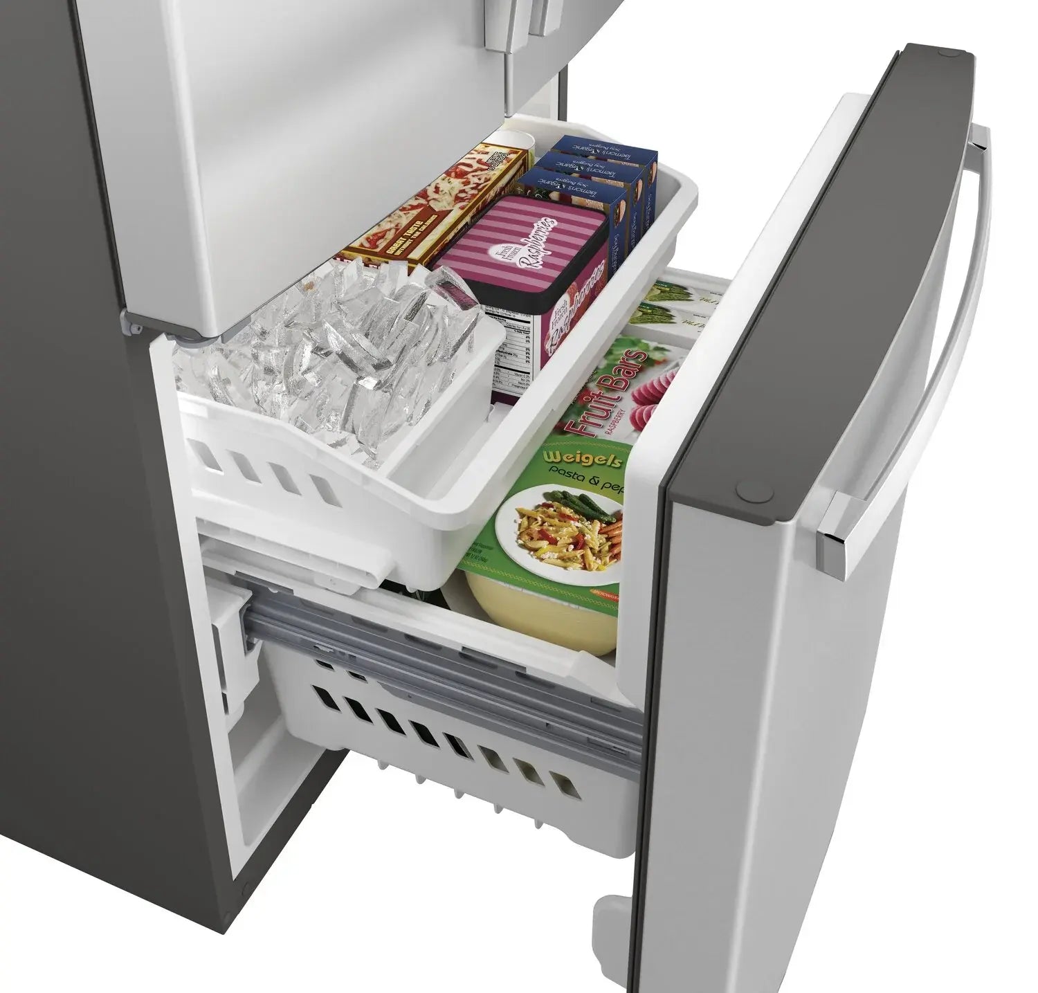 Réfrigérateur GE 24,7 pi³ Portes Françaises Inox 33"