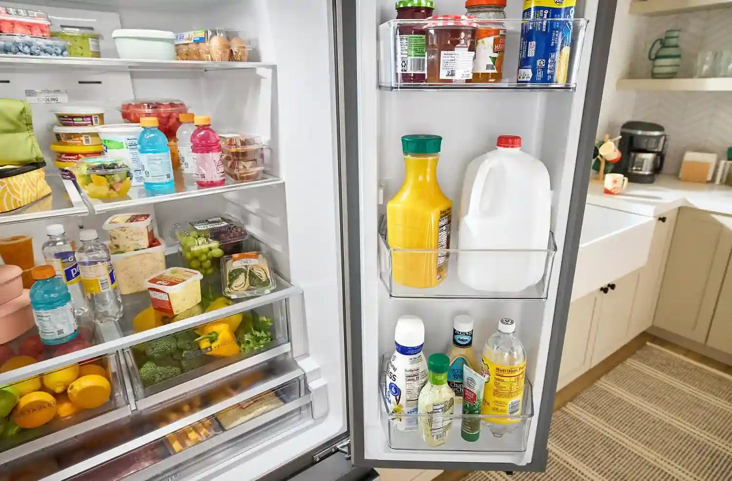 Réfrigérateur Whirlpool 36 po Portes Françaises 30 pi³ Inox