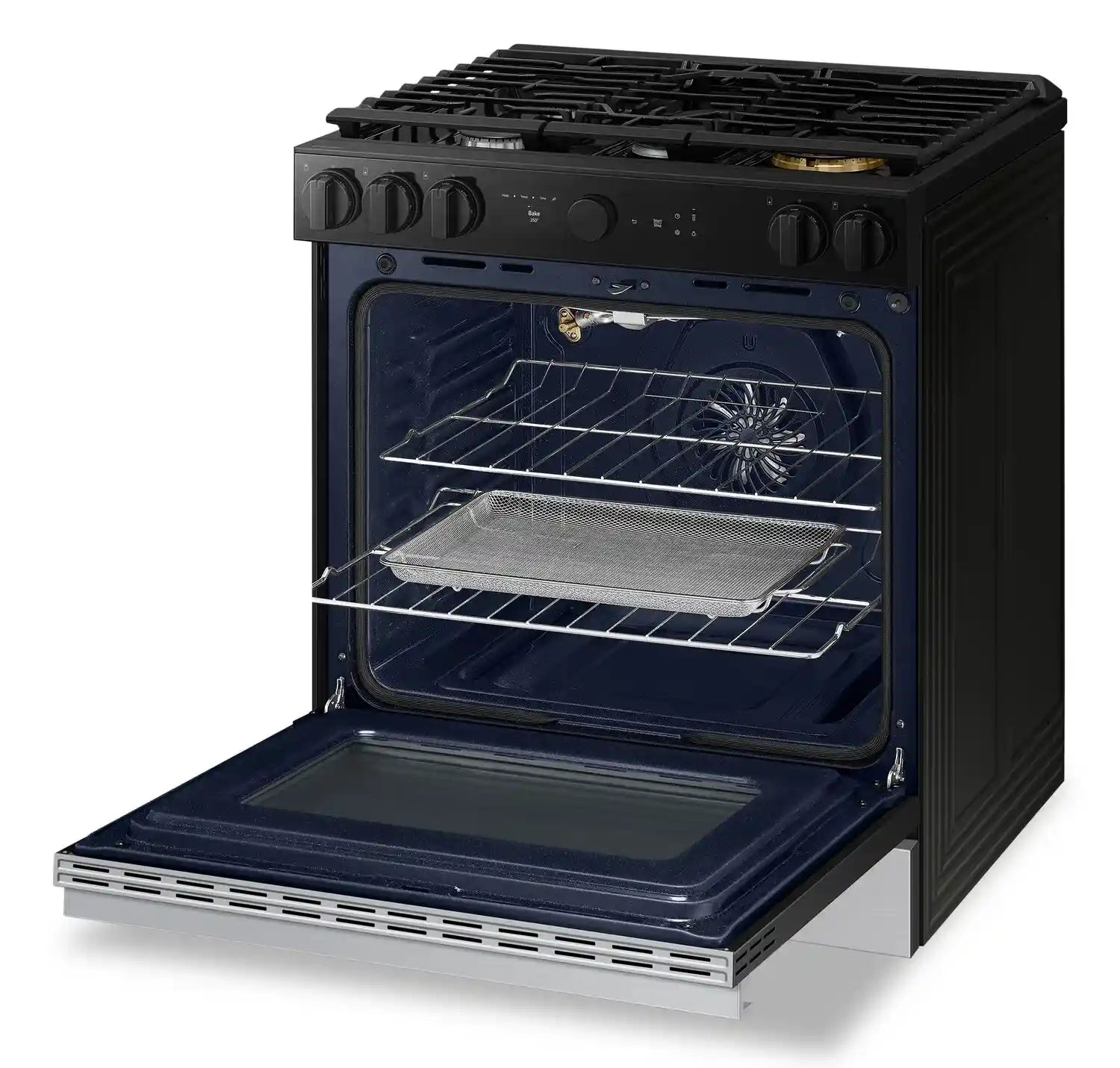 Cuisinière Samsung Bespoke 30 po 6 pi³ Gaz Encastrée Caméra et Air Sous Vide Inox NSG6DG8700SRAA