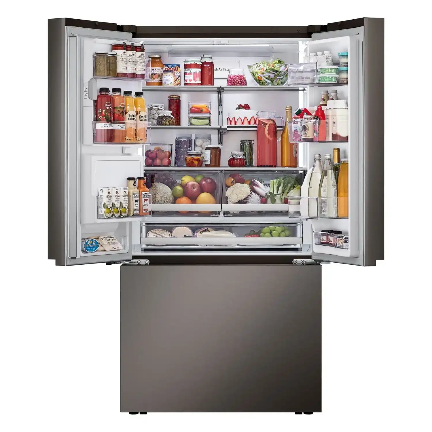Réfrigérateur LG 26 pi³ Prof. Comptoir Inox Noir 4 Glaces