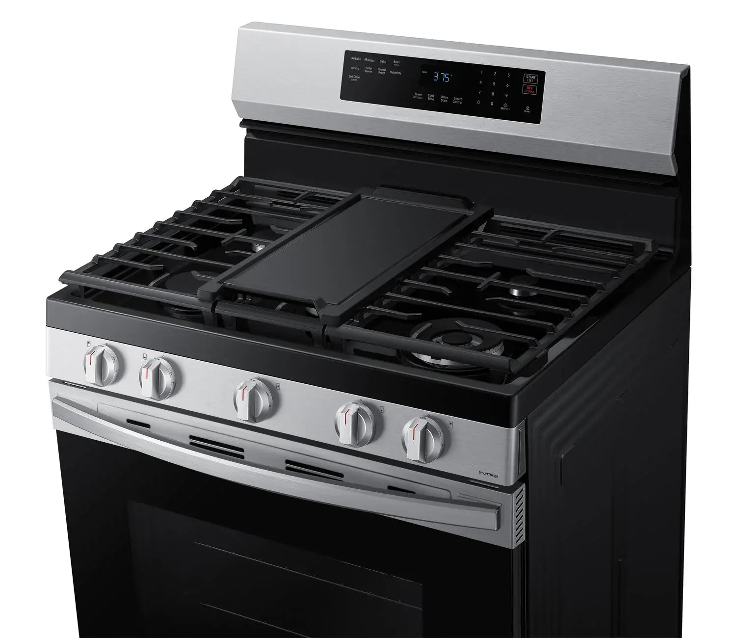 Cuisinière Samsung 30" 6 pi³ Gaz Intelligente Wi-Fi Friture à Air Inox NX60A6511SS