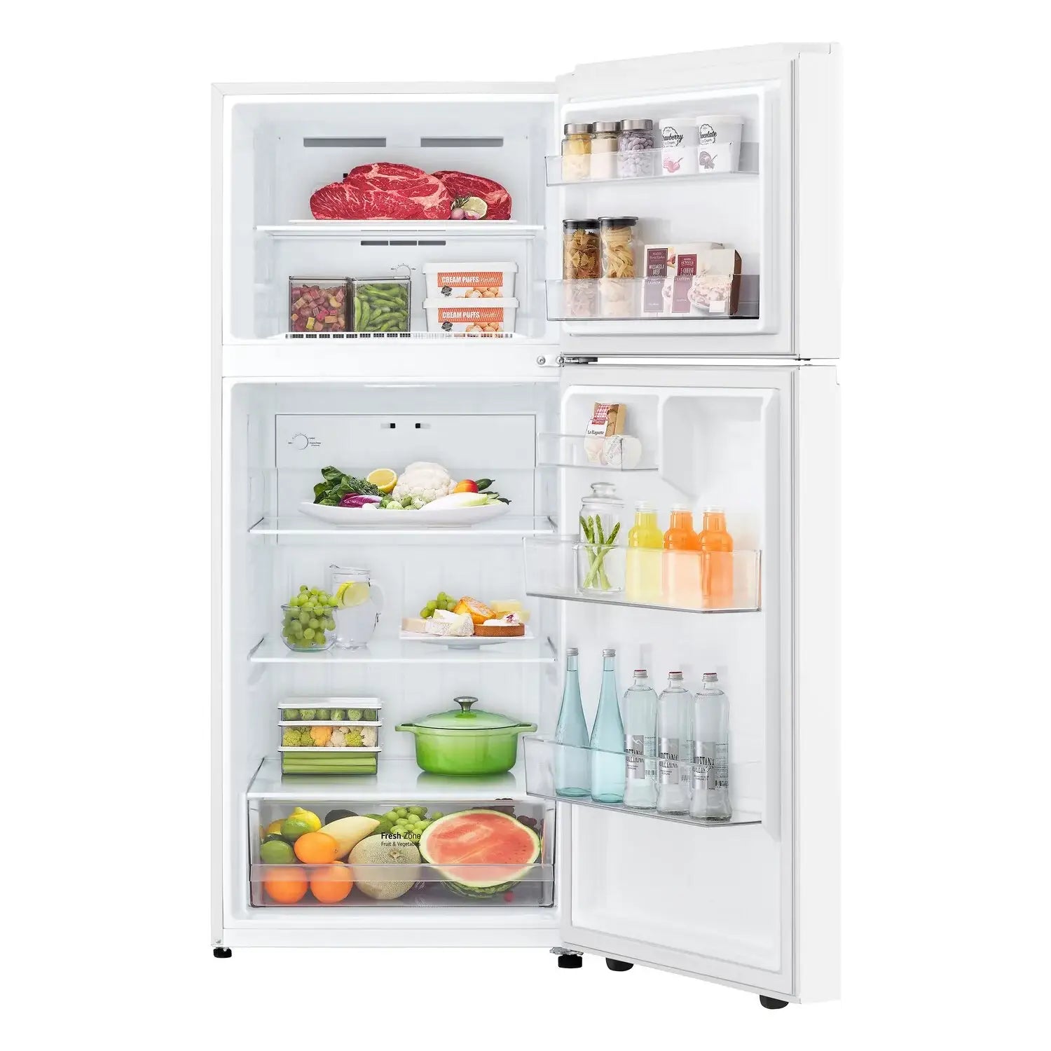 LG 18 cu. ft. Top Freezer Refrigerator Garage Ready White