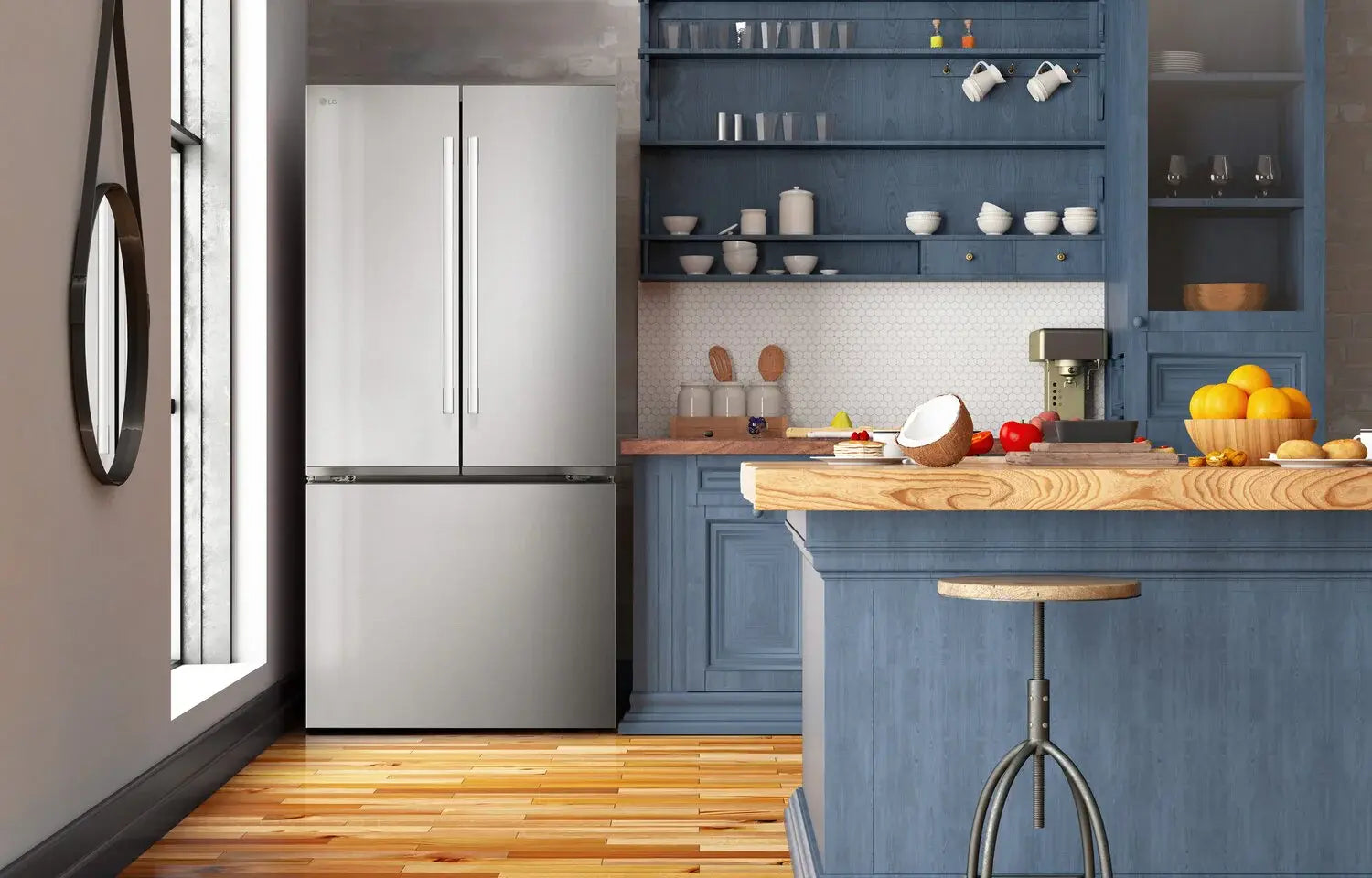Réfrigérateur LG 25 pi³ Portes Françaises 33" Inox Wi-Fi