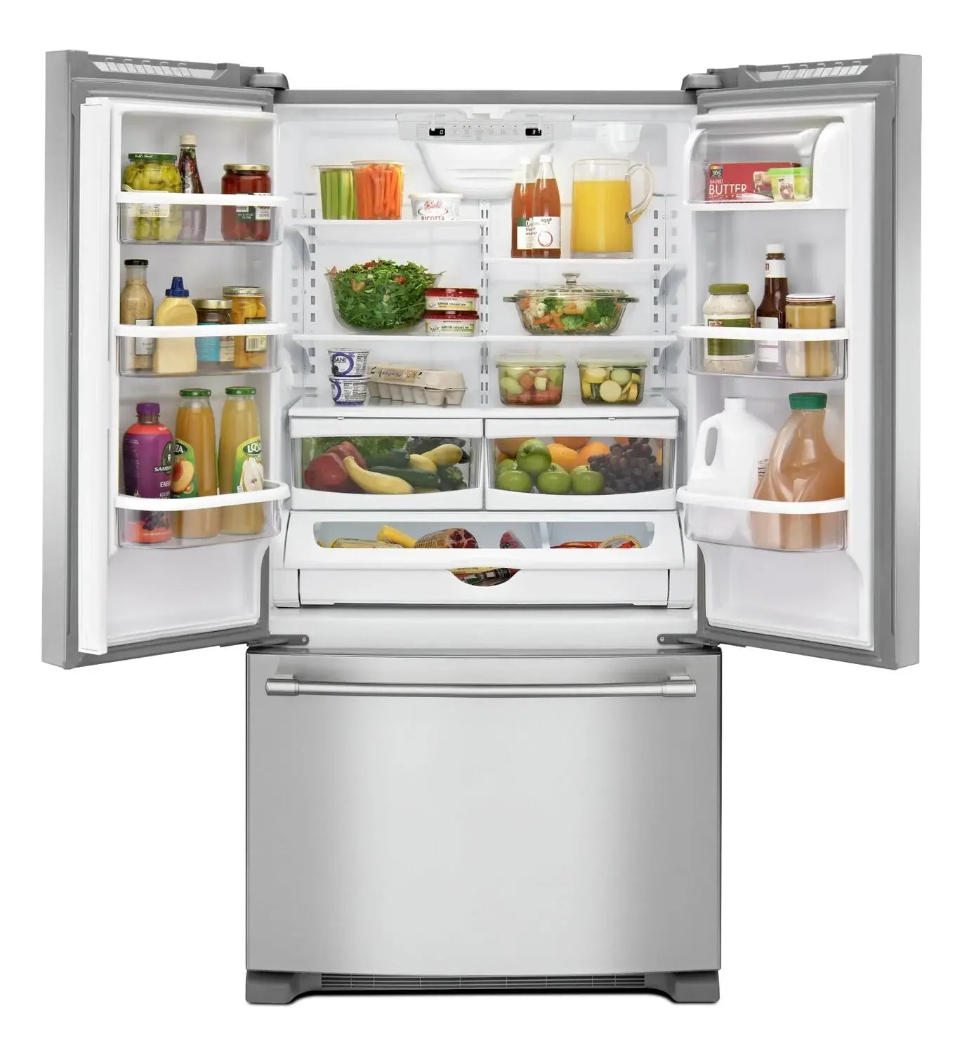 Réfrigérateur Maytag 22 pi³ Portes Françaises Inox 33 po
