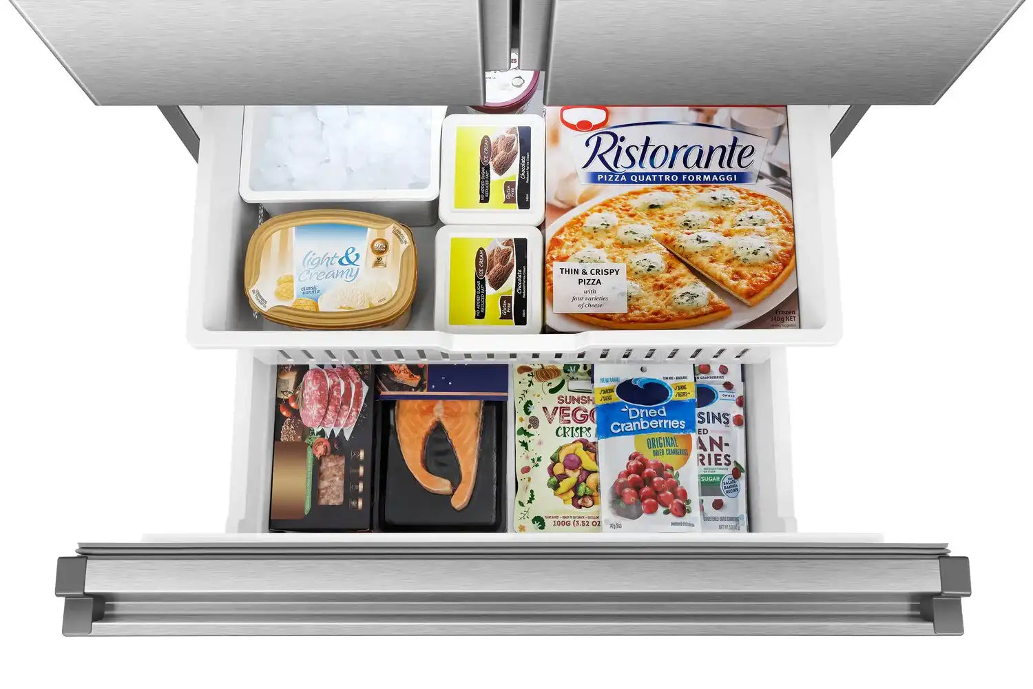 Réfrigérateur Hisense 31" 22,1 pi³ Portes Françaises Inox sans Traces RF22B3FSE
