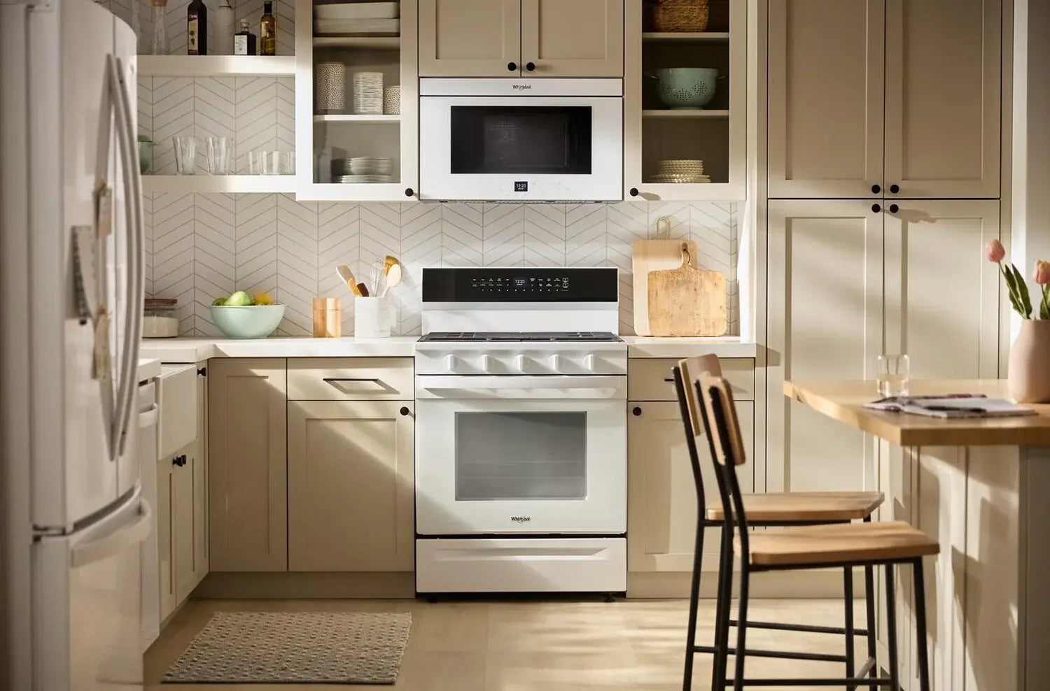 Cuisinière à gaz Whirlpool 5 pi³ Air Fry blanche WFGS7530RW
