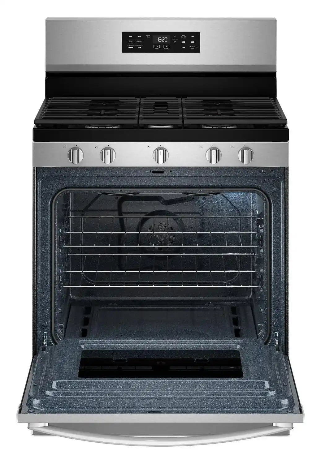 Cuisinière à gaz Whirlpool 5 pi³ Air Fry noire WFGS4530SB