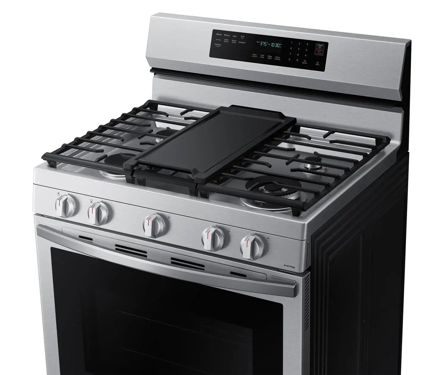 Cuisinière à gaz Samsung 30" 6 pi³ avec convection véritable et friture à air en inox NX60A6711SS